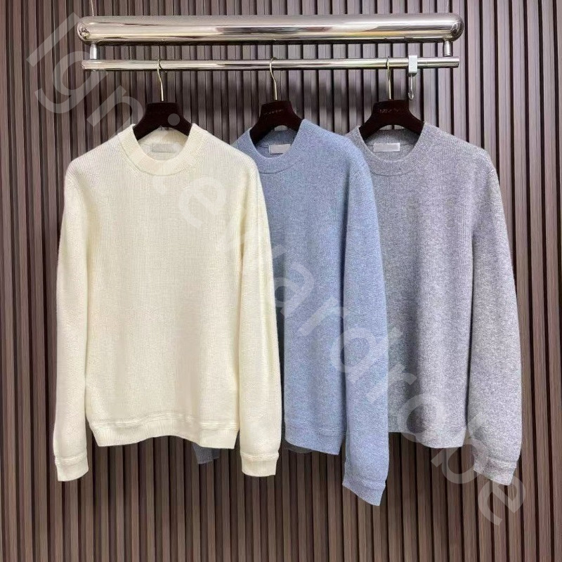 Designer Autumn and Winter Old Money Designer Mens Sweaters Business Leisure Round Neck Knitted Cashmere Long-sleeved Sweater B1289