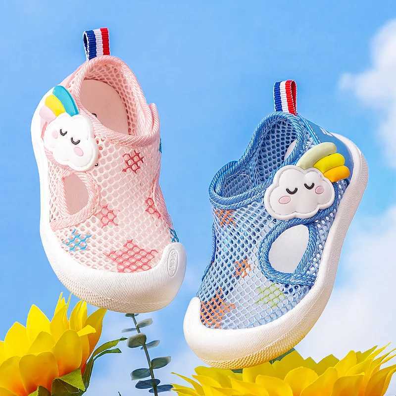 2026 Cartoon Mesh Non-Slip Baby Breathable Shoes for Spring Summer High Elastic Comfy Shoes Kids Shoes For Learning Walking Y260624VWMA