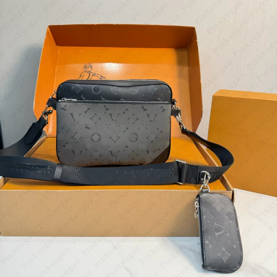 Men & Women Shoulder Crossbody Bag Mini Coin Pouch Small Square Envelope Bags 3- in-1 Message Package Geometric Print Camera Handbag Luxury Gift Box