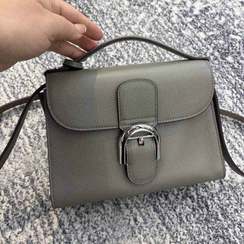 2026 Early Spring First-Layer Cowhide Portable Small Square Light Luxury Retro Niche High-End Single Shoulder Messenger Bag Suotong260625