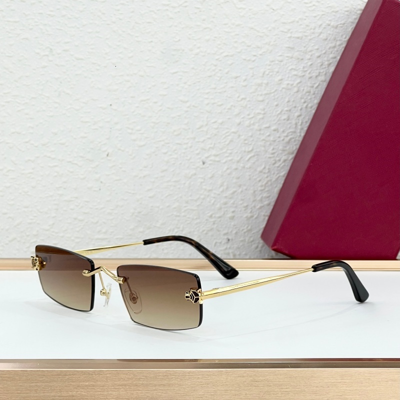 New CT0598S Eyewear Designer Sunglasses Top Quality Luxury Brand Fashion Classic UV400 Rectangle Rimless for Men Women With Original Box and Case Si