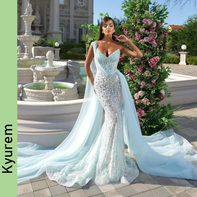 Blue Pearls Evening Dresses 2026 Mermaid Sleeveless Carpet Runway Dresses for Women Vestidos De Gala Robe De Soiree Night Gowns