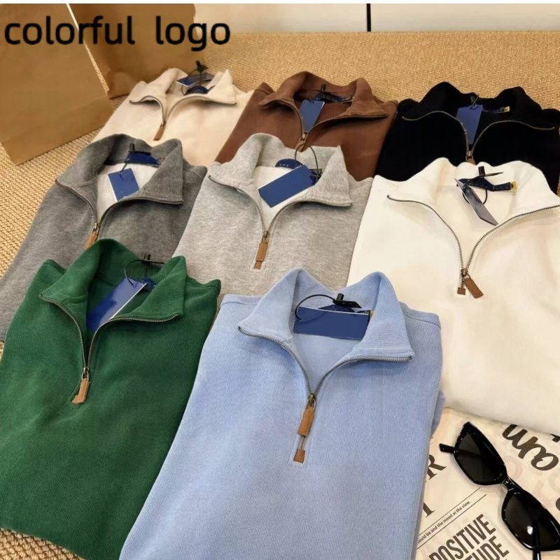polo quarter zip mens polo sweater designer sweaters men pullover uomo half zipper luxury casual small horser jumper autumn wool women hoodie chanda
