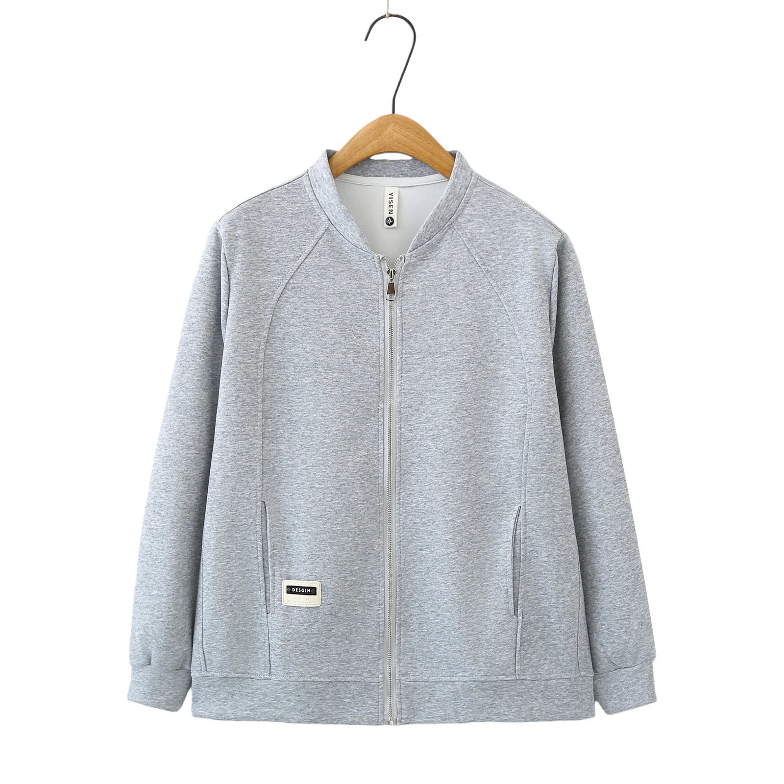 XXXXL Fashion Plus Size Woman Clothing Spring 2026 Baseball Jacket Cardigan Simple And Casual Girl Coat Long Sleeved 2603 260624