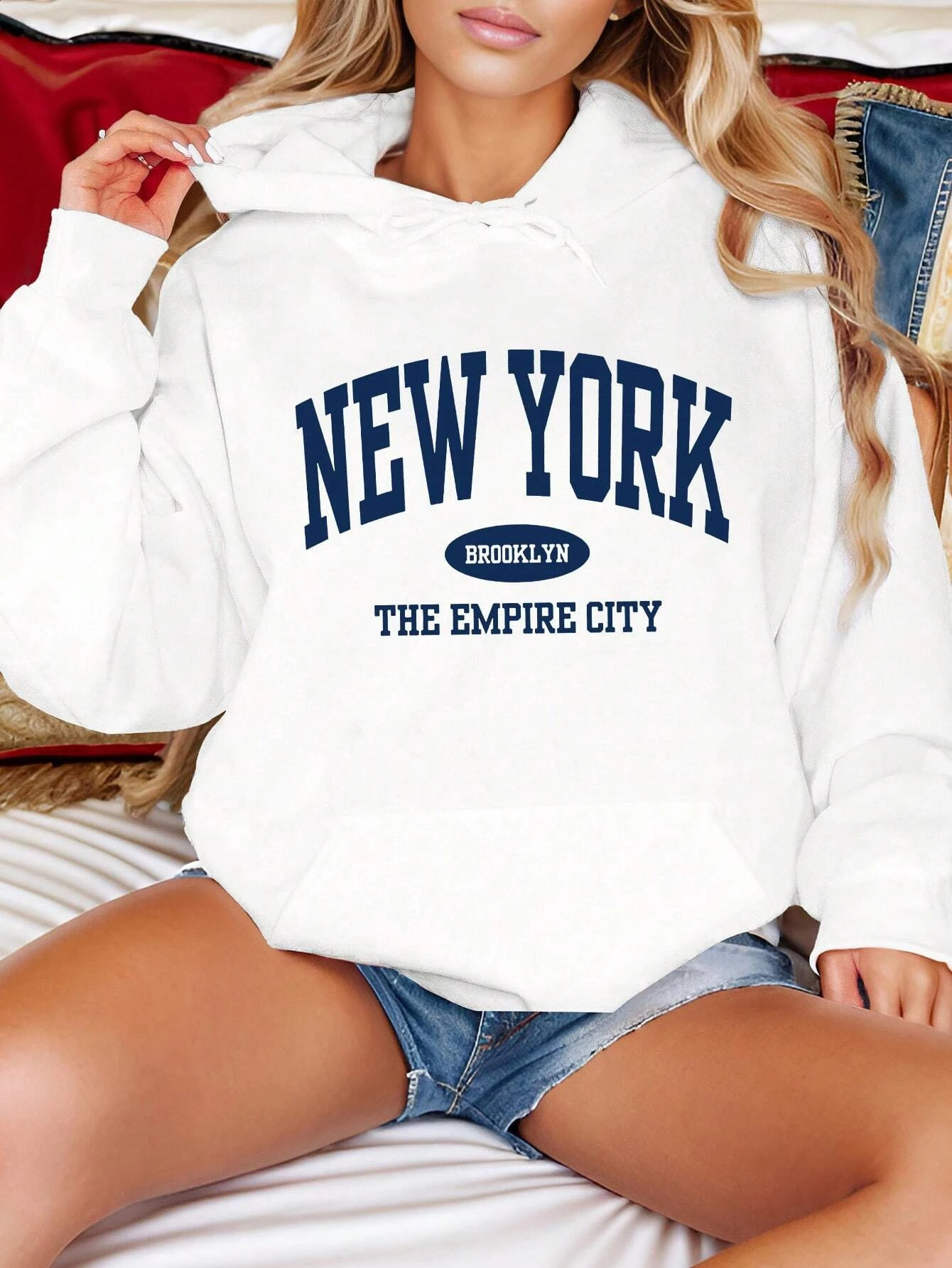 York City Brooklyn Creative Letter Printed Female Hoodies Multicolor Loose Hoody Y2K Street Sportswear Fleece Hoodie Unisex 260625