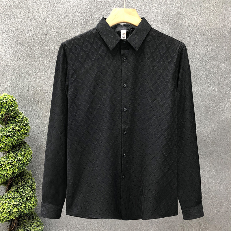 Spring And Autumn Fashion High-End Trendy Stylish Long-Sleeve For Men New Men's Casual Shirt