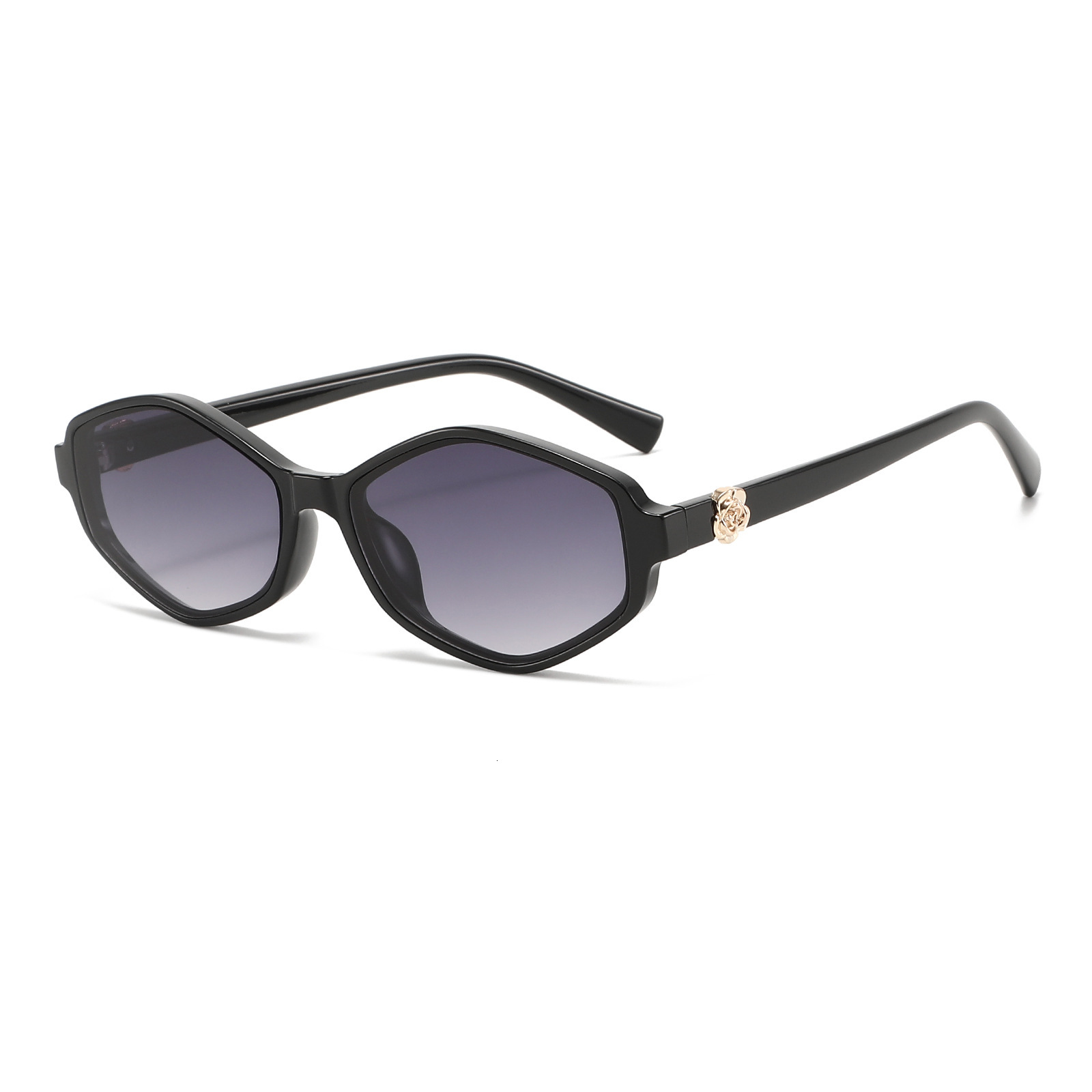 20 New European And American Fashion Women's Trendy Chic Polygonal Design For A Slimming Effect High-End Street Style Sunglasses