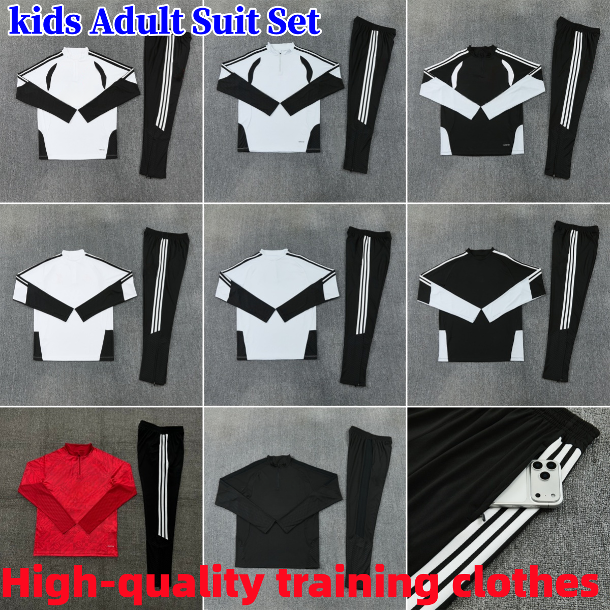 2026 Liverpool TRAINING suit men and kids Adult Long-Sleeve Half-Zip Training Suit Set 26-27 football tracksuit