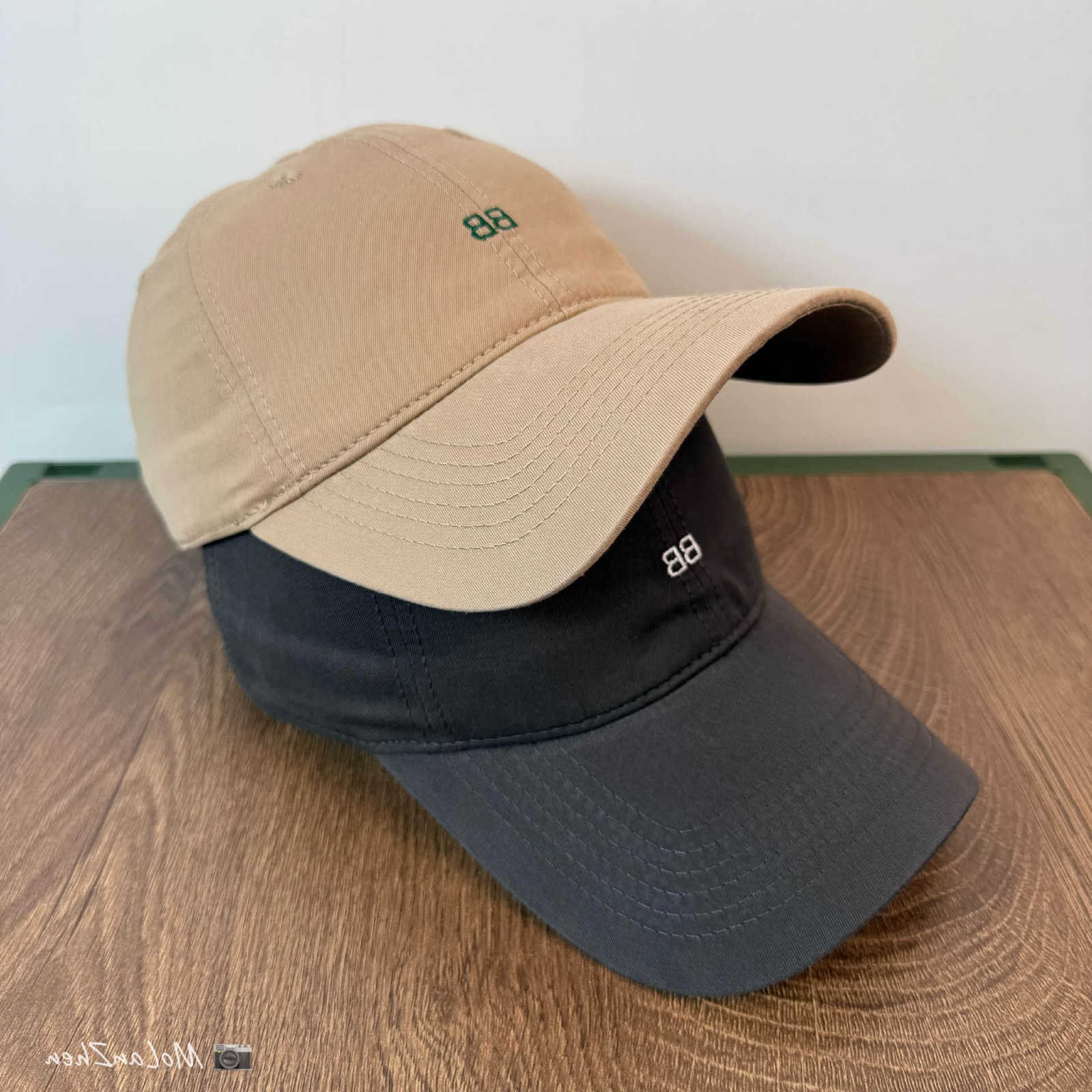 trend Korean minimalist design retro BB letter embroidered baseball light color solid color soft top versatile M260626