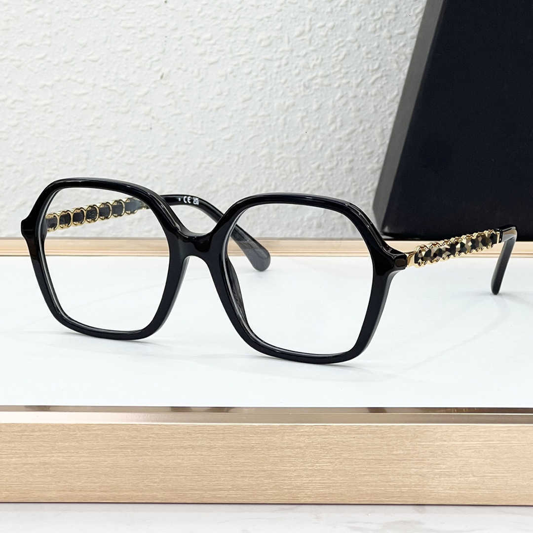 Luxury Brand Classic Fashion Retro 2025 New CH3489 Style Fashion Square Frame Photo Sunglasses For Women High-end Bare-faced Womens Eyeglass Frames