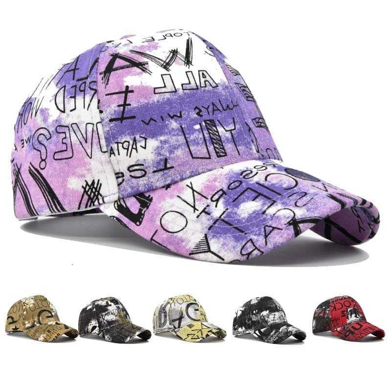 Baseball Graffiti New Print Spring Sunhat Colorful Letter Men Women Unisex-Teens Cotton SnapCaps Fashion Hip Hop Hat M260626