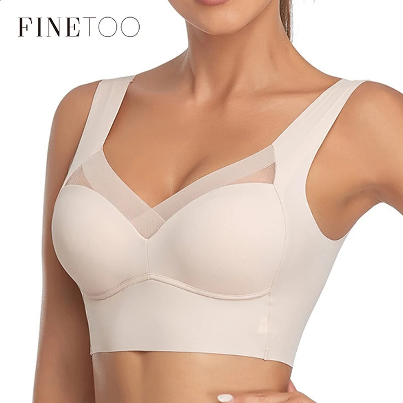 Women Seamless Plus Size Bras Sexy Patchwork Lace Top Push Up Sports Brassiere Female Backless Fitness Sleep Vest Bralette 260626