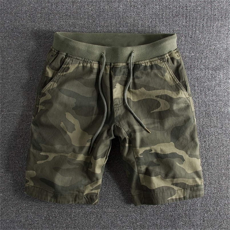 Summer Men Camouflage Shorts Casual Elastic Waist Comfort Loose Jogging Pants Cotton Cargo Gym Running Shorts Beach Shorts 260625BJ