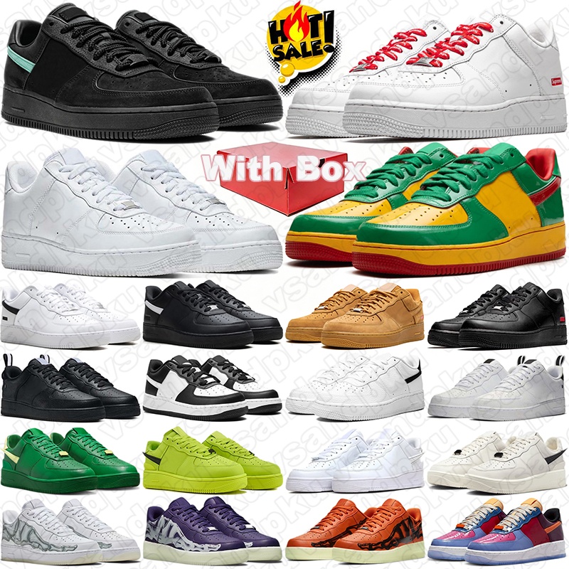 with box free shipping running shoes one 1 white black panda utility flax wheat mens trainers designer outdoor sports sneakers men womens