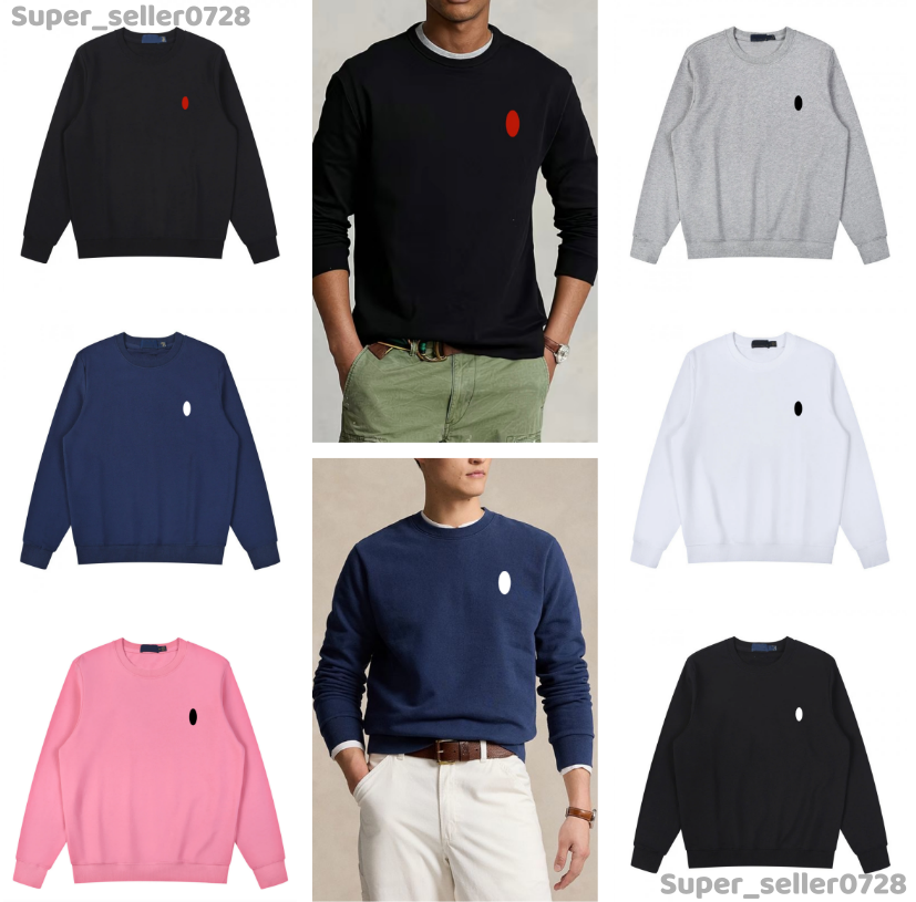Polos Hoodies Designer Men Sweatshirts Pony Embroidery Hoodies Set Zip Up Small Ralf Hoodie Jogger Sweatpants Fashion Womens Mens Casual Sweatshirt
