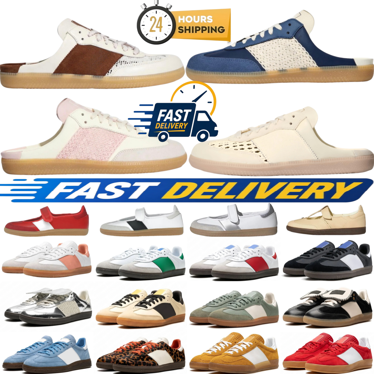 with box free shipping womensambas Baotou slippers sandals OG mule men casual shoes casual sports shoes summer hot sale comfortable light breathable