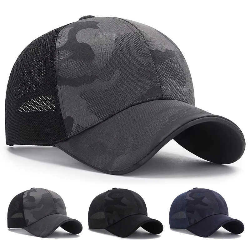 Light Plate Camouflage Breathable Unisex Baseball Net Caps Spring Summer Outdoor Adjustable Casual Hats Dad Hat Sunscreen Hat M260626