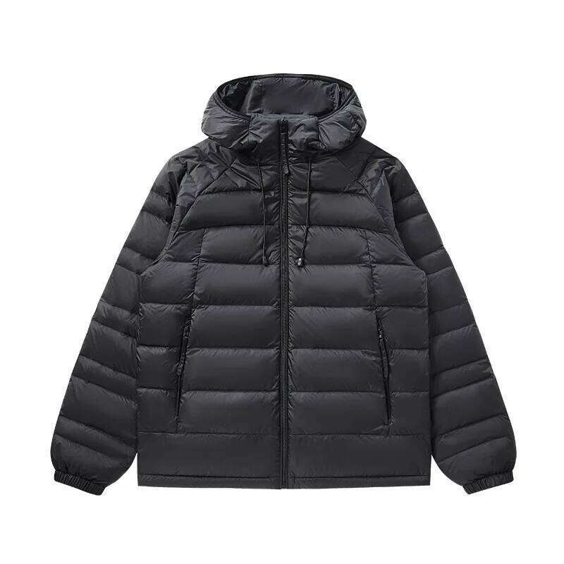 UETEEY Ultra Light Men's Jacket 90% White Duck Down Hooded Winter Coat Men 2025 New Autumn Warm Compression Packable J260626