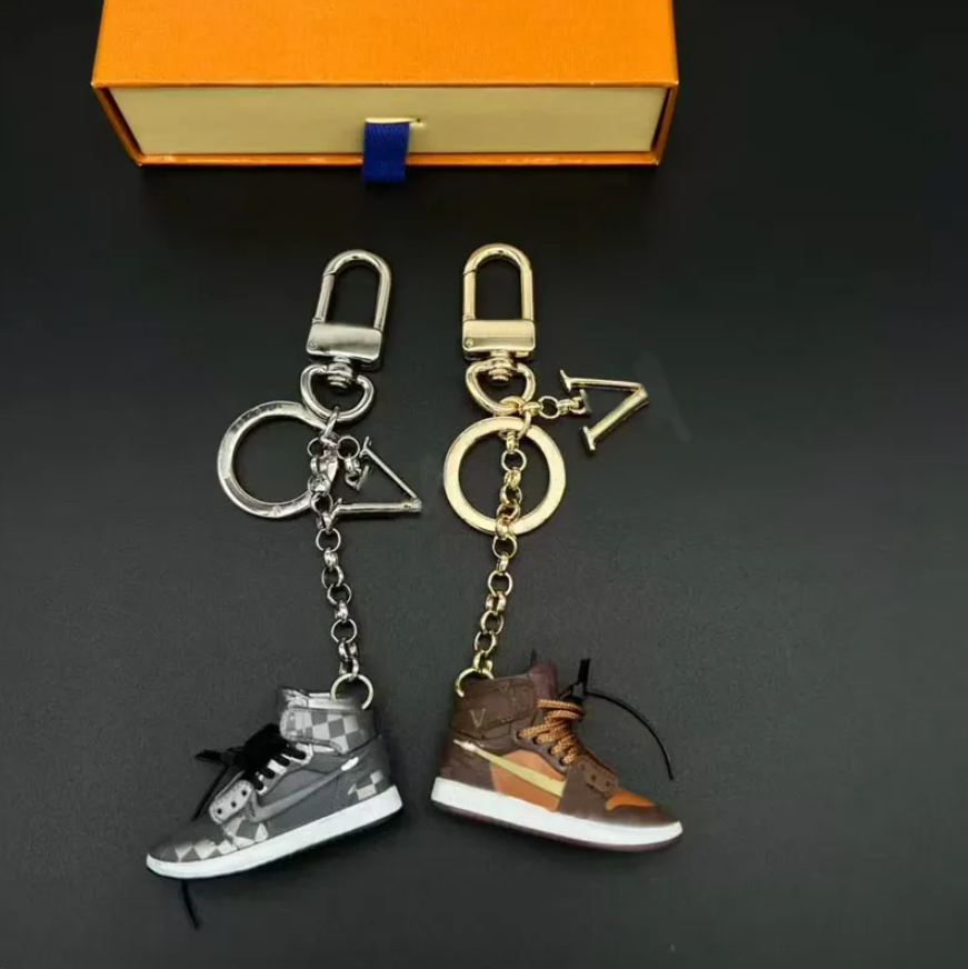 Brand Shoe Keychains Luxury Designer World Cup Football Keychain Women Bag Charms Decorative with Gold Boots Keychains gift