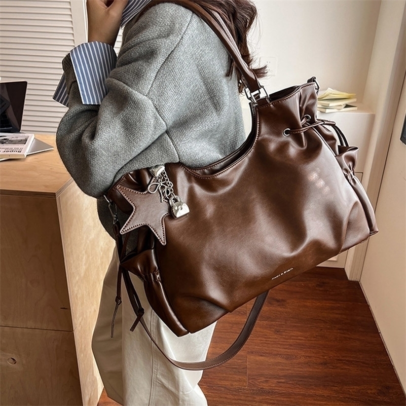 Fashionable Tote Bag Retro Shoulder Bag Casual Large-capacity Crossbody Bags Light High-end Womens Bags 260625
