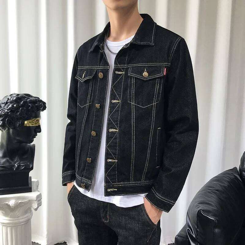 Button Lapel Male Jean Coats Branded Washed Cowgirl Fashion Lxury Outwear Designer Menswear New in Vintage Men's Denim Jacket W260626