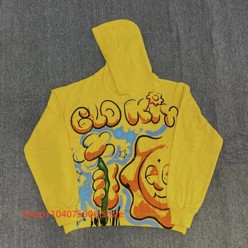 Glo Gang Felpa con cappuccio in cotone Street Hip Hop Moda Pullover ampio vestibilità casual Maglione unisex per uomo Donna 260622