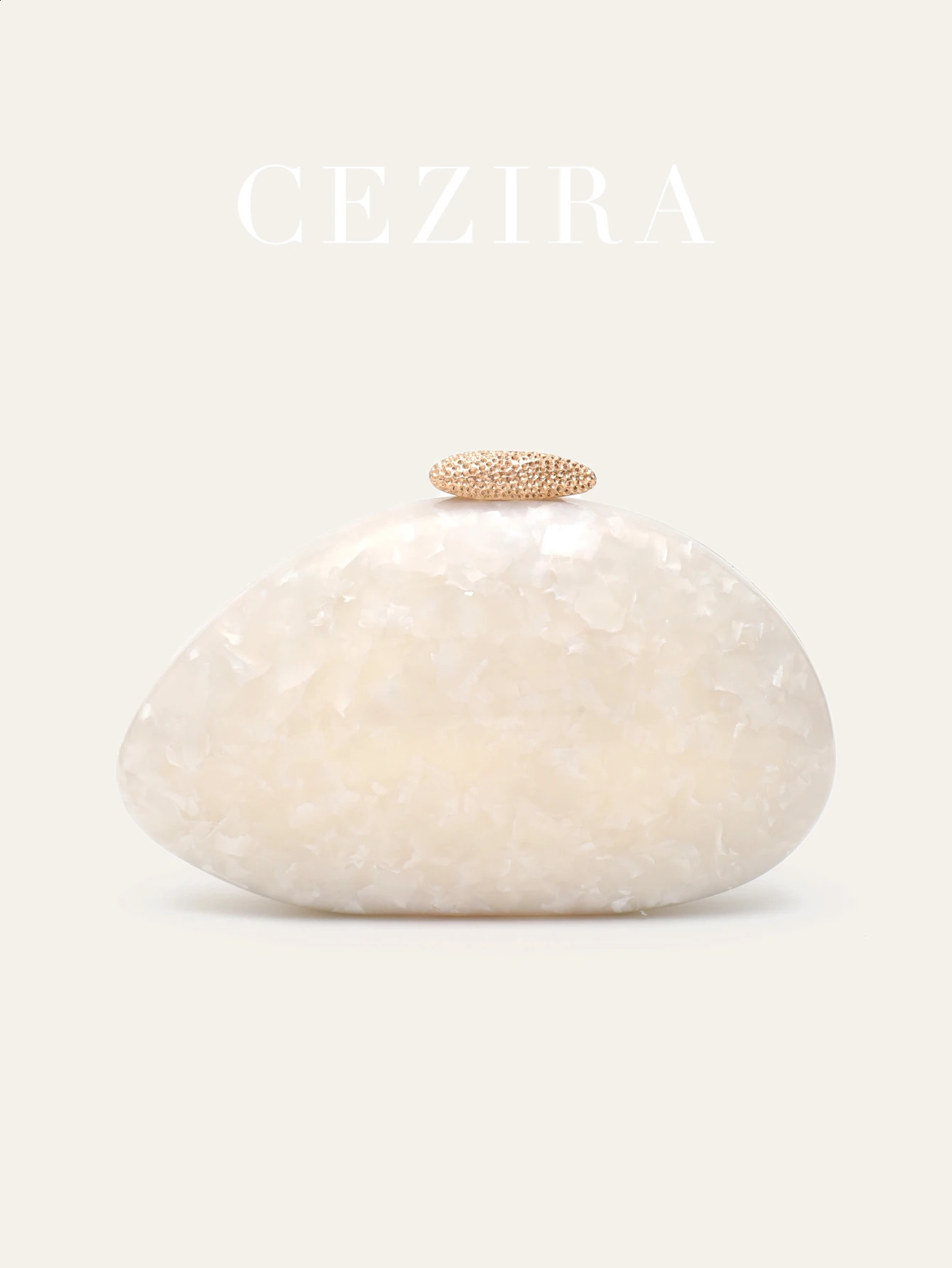 CEZIRA Womens Elegant Acrylic Evening Bag Fashionable Clutch Handbag Long Chain Purse Date Banquet Dinner Party Wedding 260625