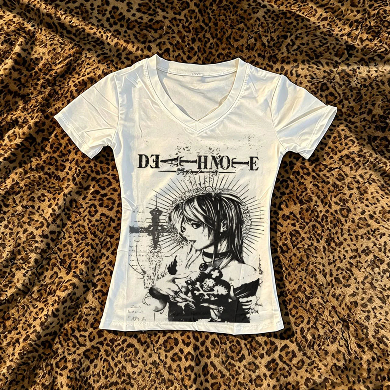 Y2k anime retro streetwear 90s anime printed crop top Harajuku womens casual retro crop T-shirt aesthetic emotions casual cloth 260625