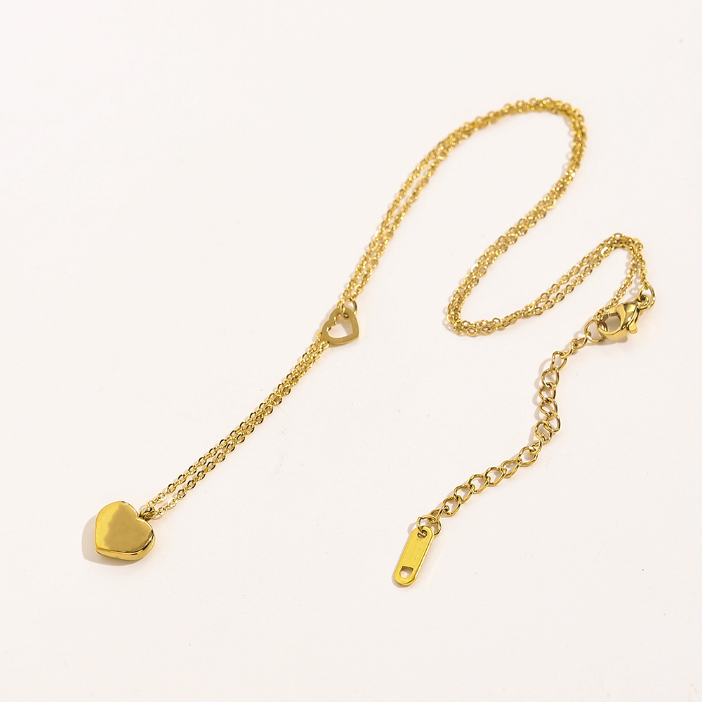 Luxury Designer Pendant Necklace Chain Heart Design Women Chain 18k Gold Plated Necklace Stainless Steel Designer Jewelry Exquisite Accessories Coup