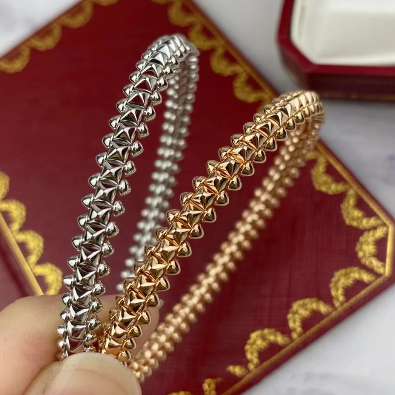 Luxury 18K Bullet Head Bracelet Bangle Woman Designer Bracelet Diamond for Man Gold Plated Top Highest Counter Quality Fashion Jewelry Classic Style