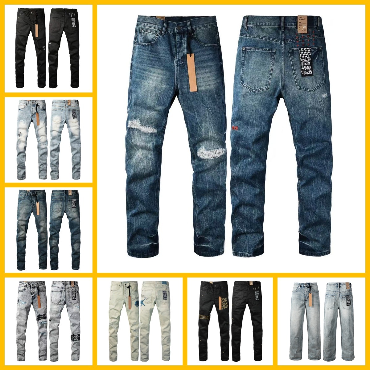 ksubi jeans for mens designer Ripped Jeans Slim Straight Fitted American retro men pants Durable ksubi hight quality Casual Street Denim Jeans men w