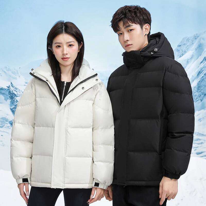 Winter Outdoor Hiking Camping Trend Solid Color Down High-quality Windproof Breathable Men's and Women's Warm Jacket W260626