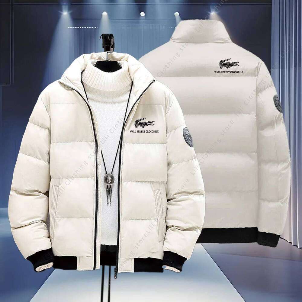 Wall Street Crocodile Coats Puffer Thick Warm Bomber Parkas Down Men's Winter Jackets New W260626