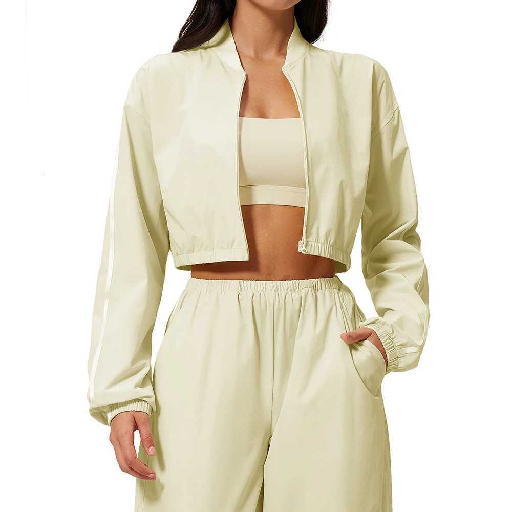 Zipper Long Sleeve Yoga Shirt Women Summer Sun Protection Outdoor Coat Breathable Quick Dry Workout Running Jacket Female Shirts C260514