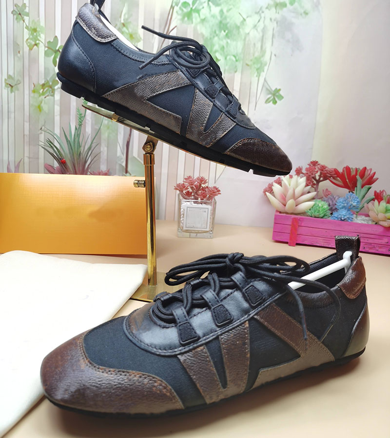 Designer ballet Sneakers Men Women Outdoor Low-top Casual Shoes High Quality Fashion genuine leather Lace up Sneaker classic Platform Trainers size
