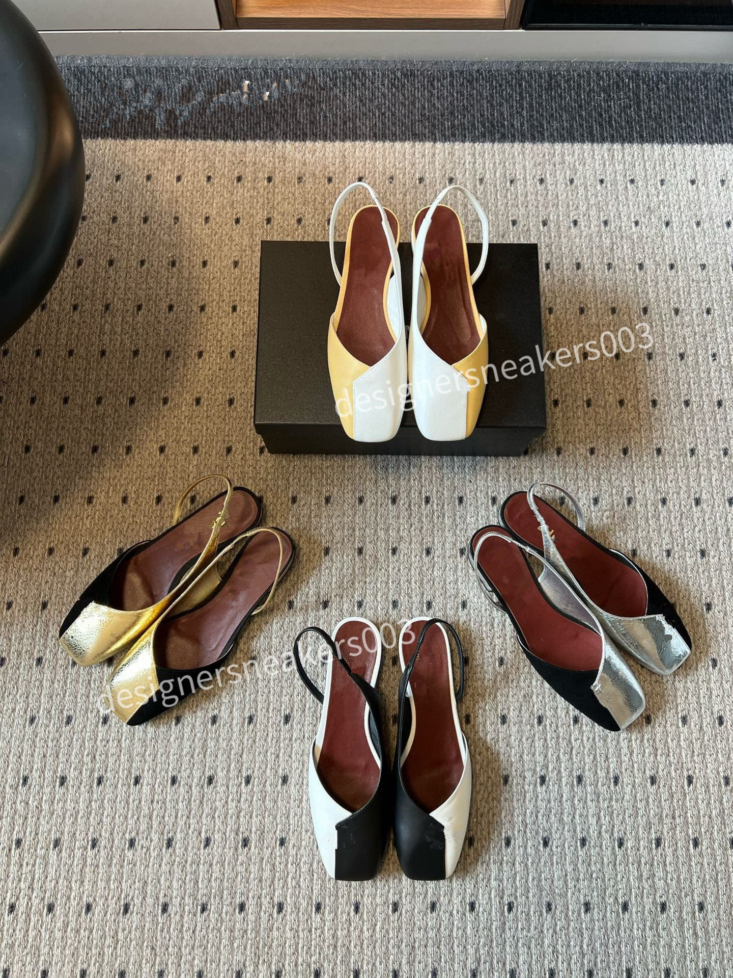 2026 CC Designer Paris Women's Ballet Shoes with Large LOGO Mark and Embellished with Butterfly Knots High Quality Luxury and Fashion Women