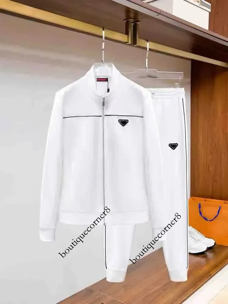 2025 Men Sportswear Set Brand Mens Tracksuit Sporting Fitness Clothing Two Pieces Long Sleeve Jacket + Pants Casual Men Track Suit
