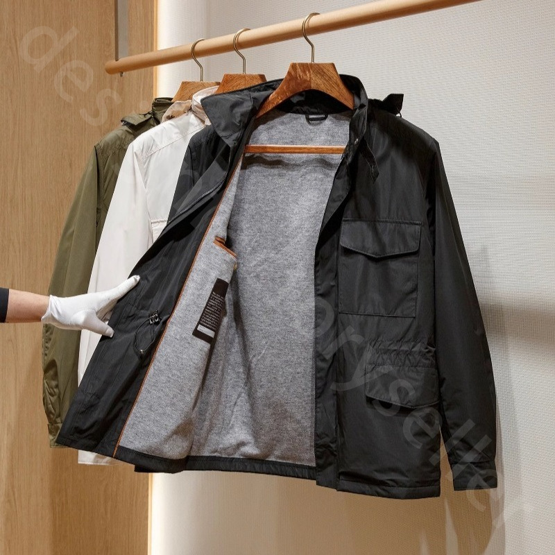 Designer Mens Jackets Winter Wool Casual Solid Color Standing Collar Travel Jacket Coats L1289