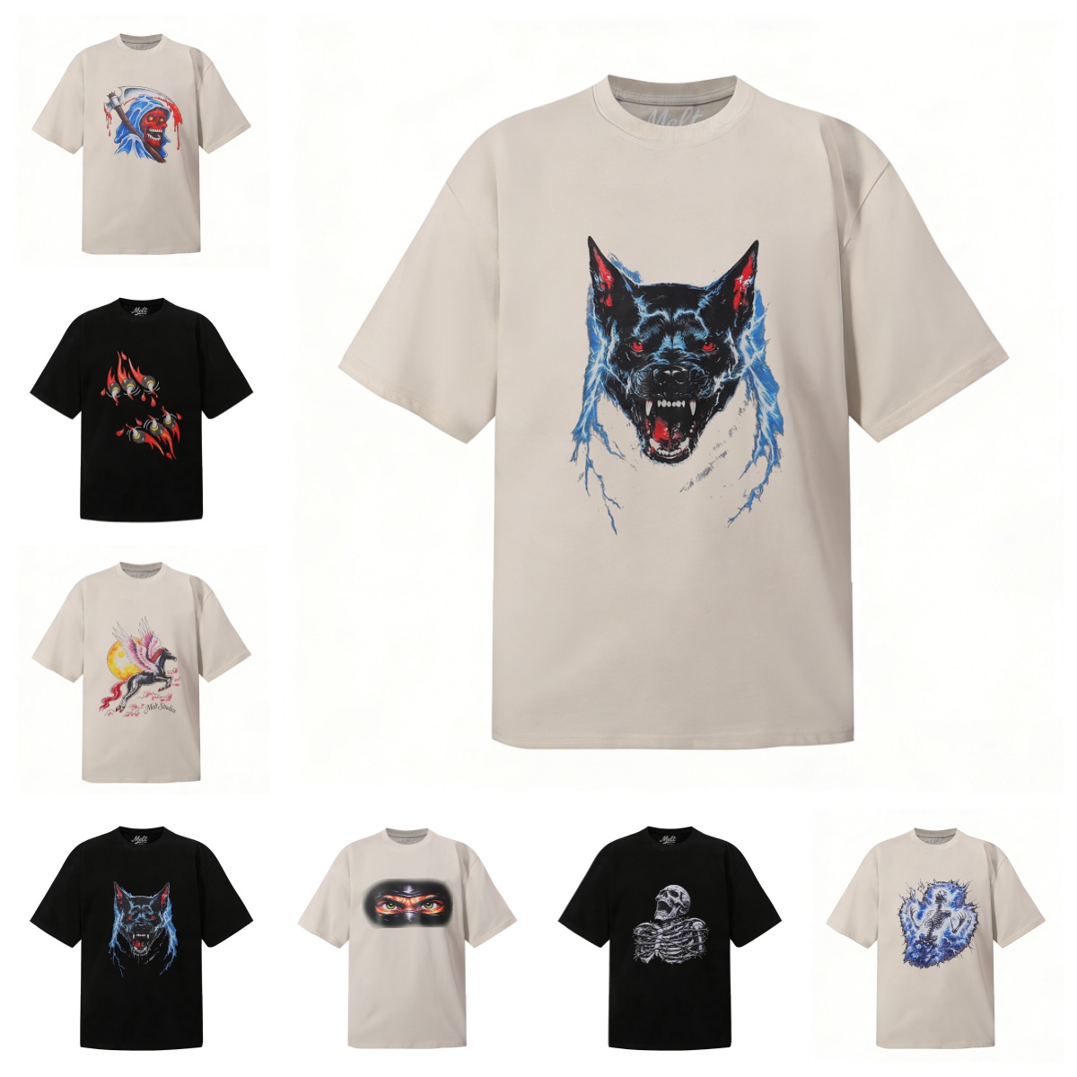 Pure cottonMeltly Mens casual designer T shirt daily trendy street style summer shirt new printed pattern high quality soft fabric size S-XL