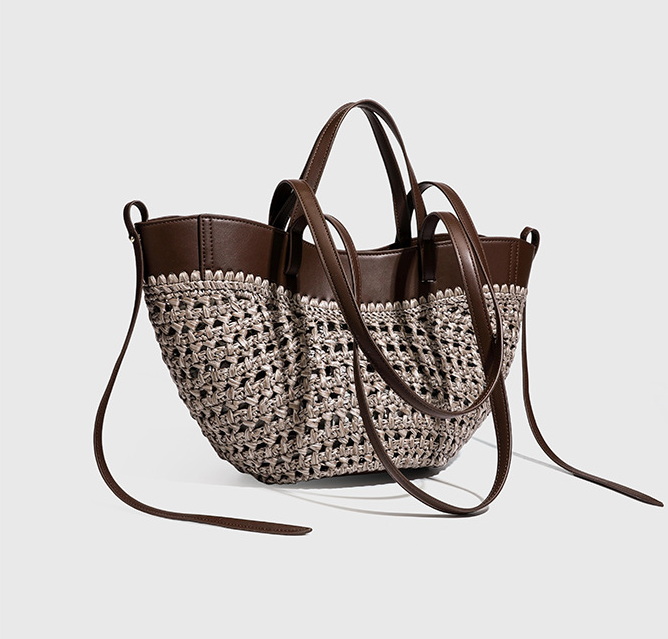 Designer Evening Bags Luxury Large Capacity Straw Tote Bag Designer Women Handbags Handmade Woven Summer Beach Bag Shopper Purse