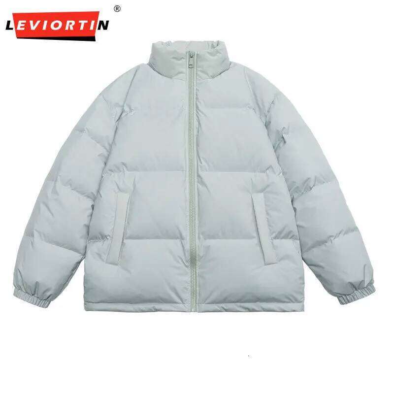 Winter Korean style stand up collar men's and women's thick warm 90 white duck bread jacket, down jacket W260626