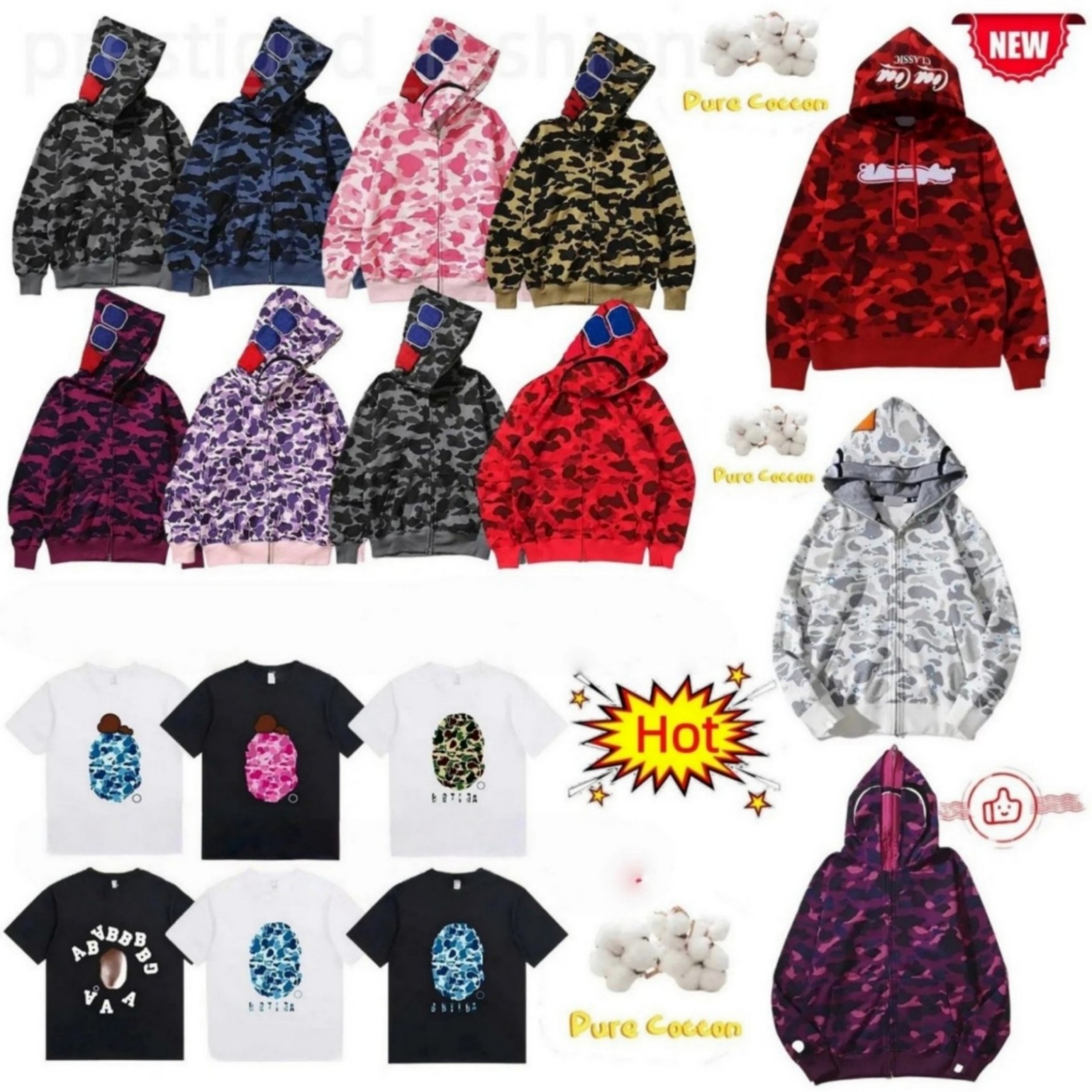 Shark Designer High Quality Zipper Hoodies Mens Womens Jacket Men Designer Stylist Cartoon Black White Shark Hoodie Jackets Man Casual Sweatshirts S