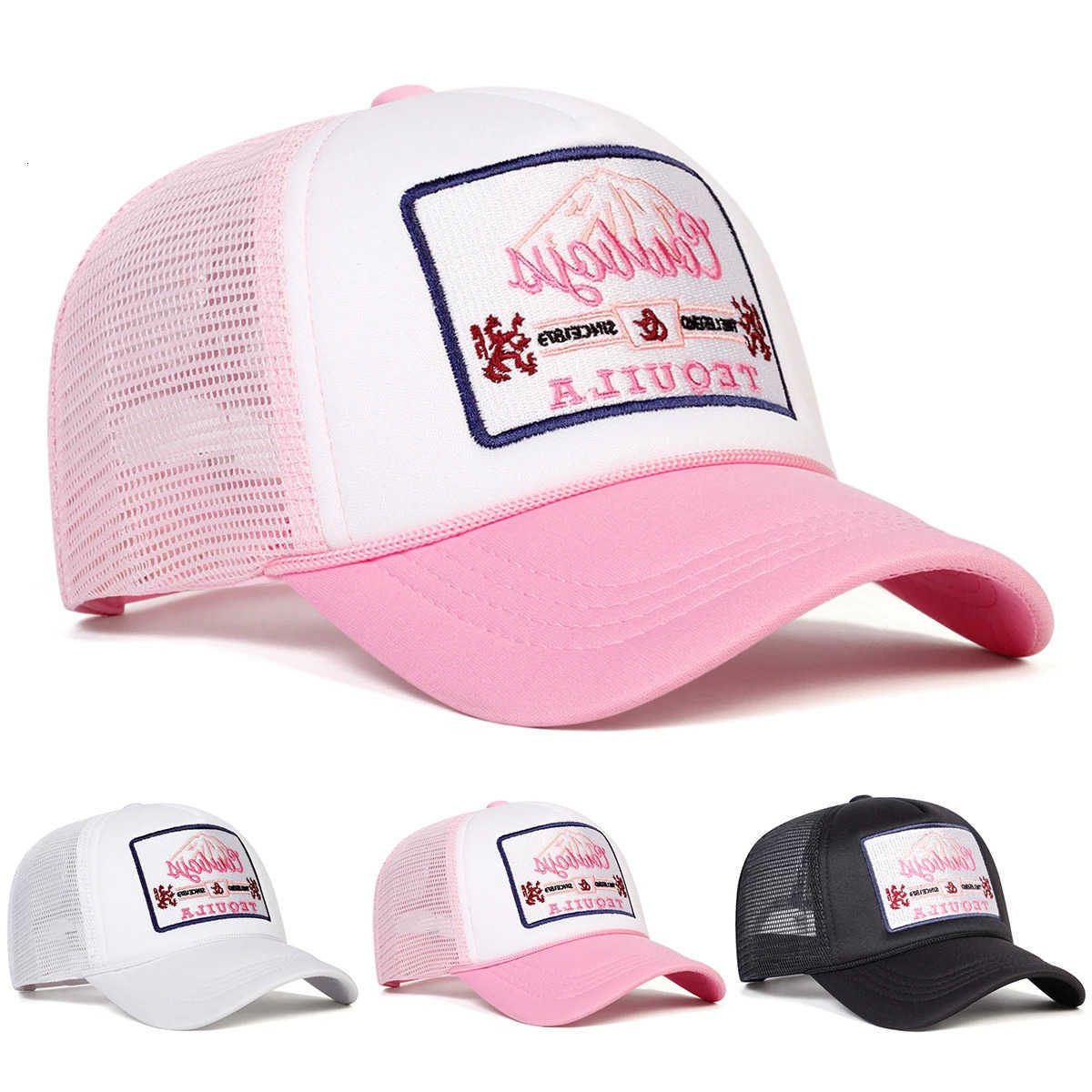 Baseball Unisex TEQUILA Letter Embroidery Net Caps Spring Summer Outdoor Adjustable Casual Hats Dad Hat Sunscreen Hats M260626