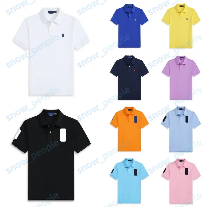 High Quality lapel polo Spring Luxury Italy Men polos T-Shirt Designer Polo Shirts High Street Embroidery small horse Printing Clothing Mens Brand P