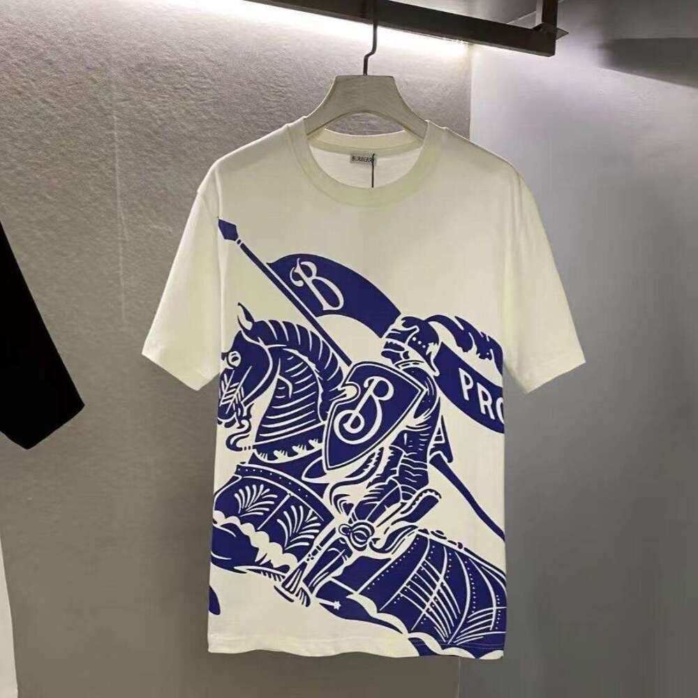 2026 New Popular Niche Knight War Horse T-shirt, Elegant American Style, High-end Design, Unisex Trendy Light Luxury Top