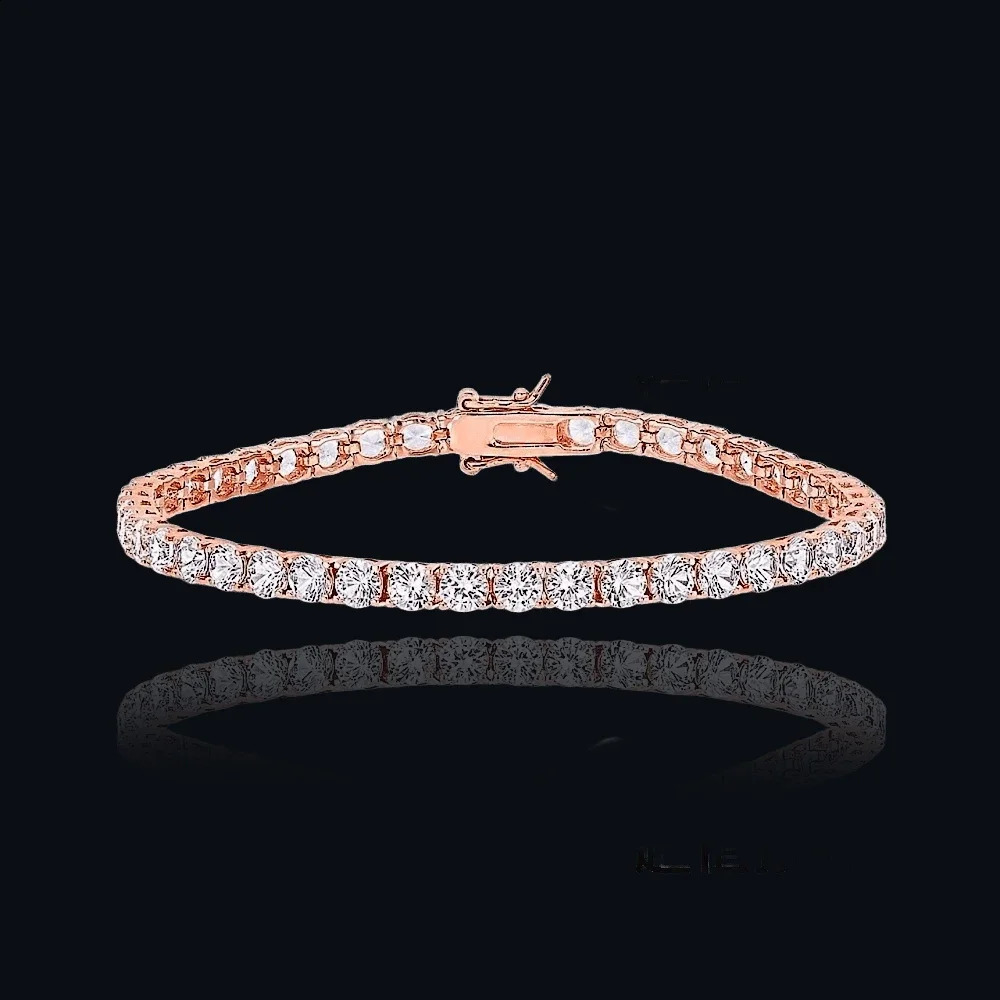 100 925 Sterling Silver 3mm 4mm 5mm High Carbon Diamond Fashion Super Flash Tennis Bracelet Party Fine Jewelry Gift Wholesale 260626