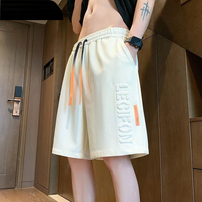 Summer Ice Silk Breathable Men's Shorts, Fashionable Multi functional Five point Casual Pants, Loose Sports Shorts Three quarter Pants Running