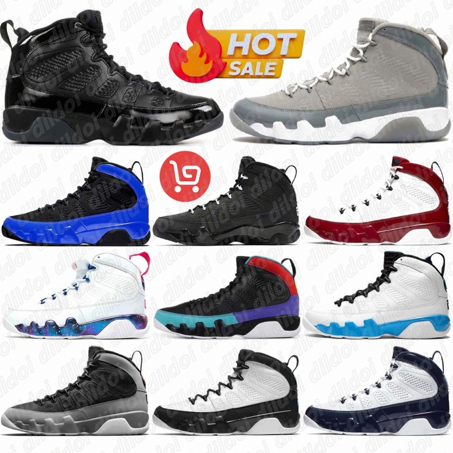 basketball womens sneakers running shoe casual sneaker mens shoess 9 9s black brown Black Yellow white Red bred patent Grey Blue Pink Orange Silver