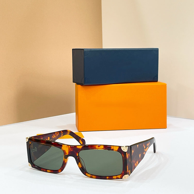 Luxury brand designer sunglasses Z3158U Heritage Square Sunglasses Tortoiseshell Acetate Fiber Square Metal Corner Mens glasses Photography High Str
