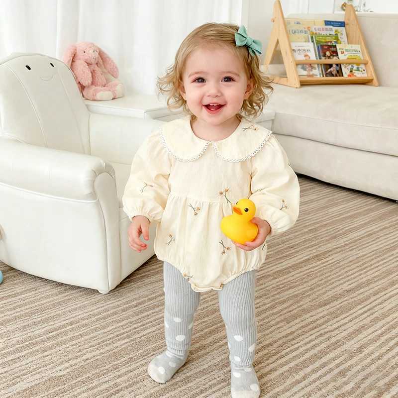 2026 New Spring 0-24M Toddler Baby Girl Romper Long Sleeved Romper Flower Print Infant Baby Jumpsuit Children Cotton Clothes Y2606254BN9